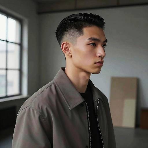 Slick Back Fade Fashion Editorial