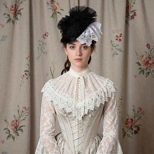 Victorian Elegance Portrait with Lace