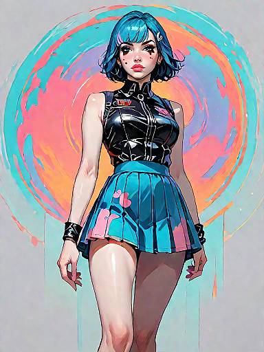 Edgy Comic-Inspired Fashion Portrait