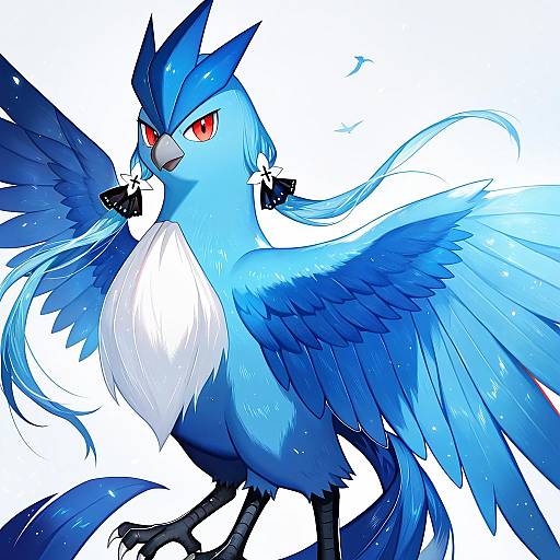 Illustration of Articuno, pokemon in the style of Juexing (moemoe3345)