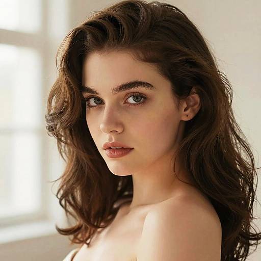 Photorealistic Modern Pinup Morning Portrait