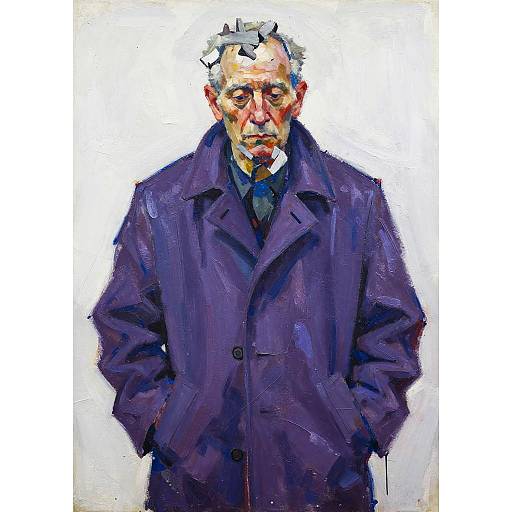 Expressionist Portrait of Elderly Man
