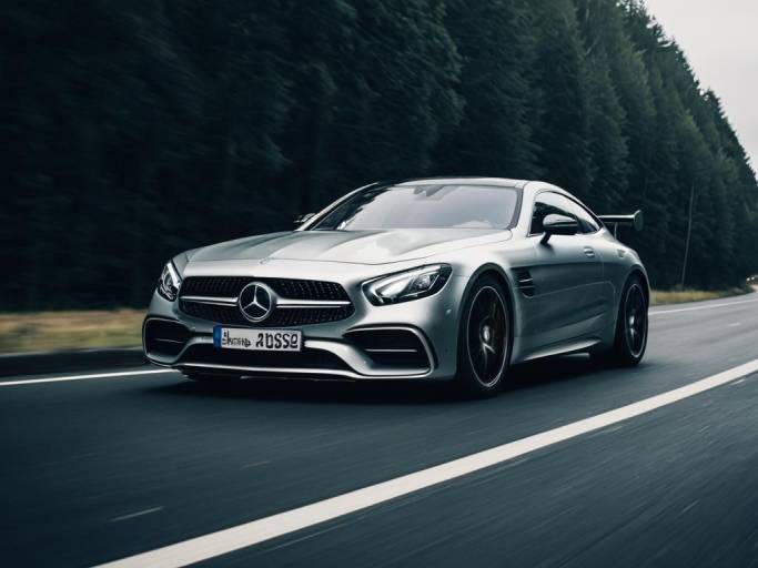 Close-Up Digital Mercedes Sports Car Wallpaper