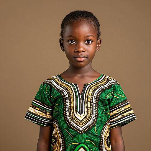 Young Girl in Traditional African Dress