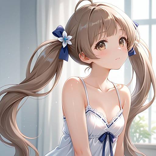 Illustration of Hakozaki serika, idolmaster in the style of Nikoo