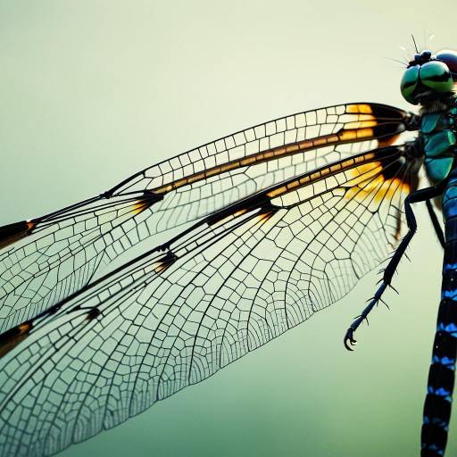 Vibrant Macro Photography of Dragonfly Wing Vibrant Macro Photography of Dragonfly Wing