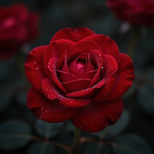 Elegant Red Rose Aesthetic Wallpaper