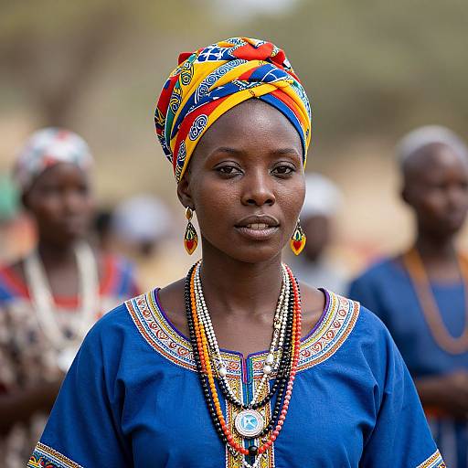South African Woman in Traditional Costume