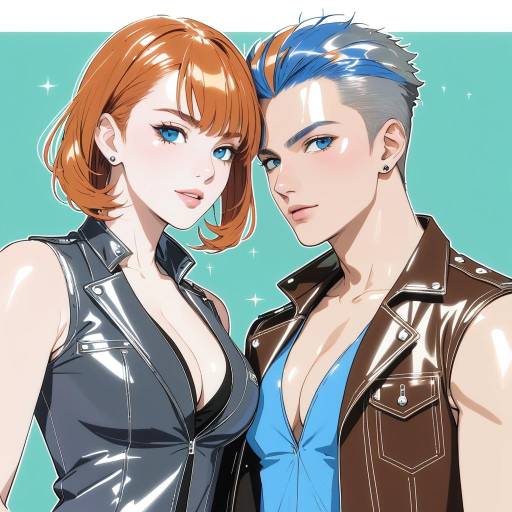 Confident Couple with Stylish Edgy Vibes Confident Couple with Stylish Edgy Vibes