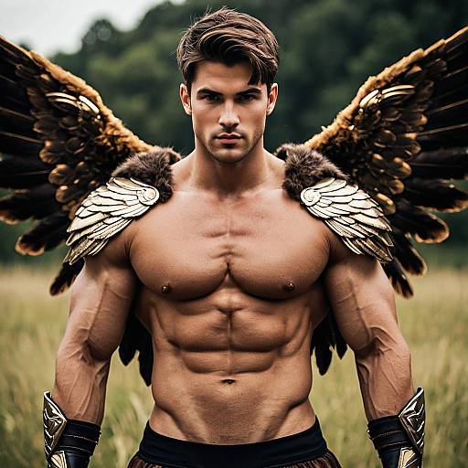 Muscular Male in Goddess Costume