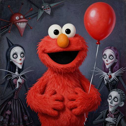 Grunge Elmo Horror Art