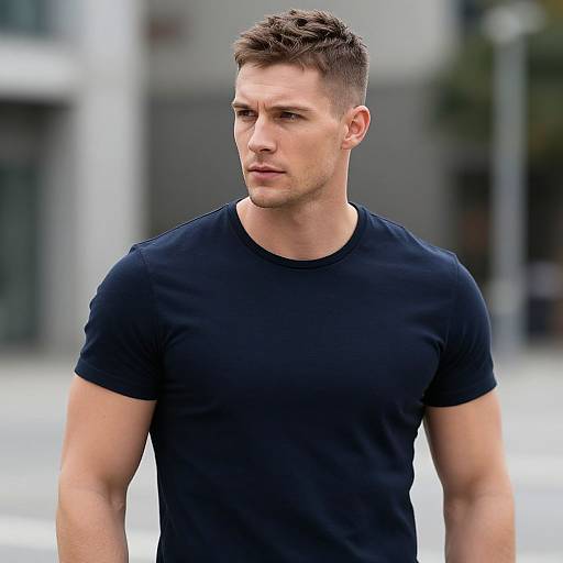 Confident European Man with Mullet