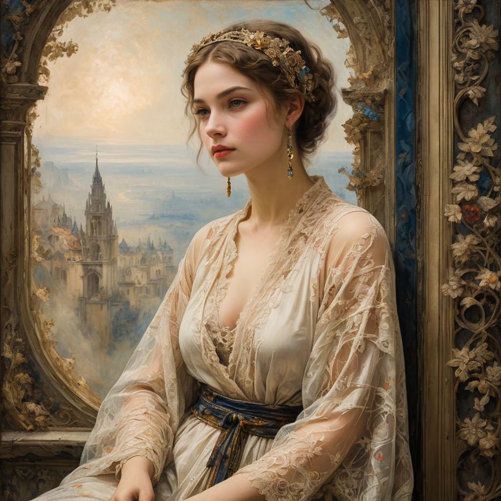 Symbolism Style: Dreamy Lady in Robes