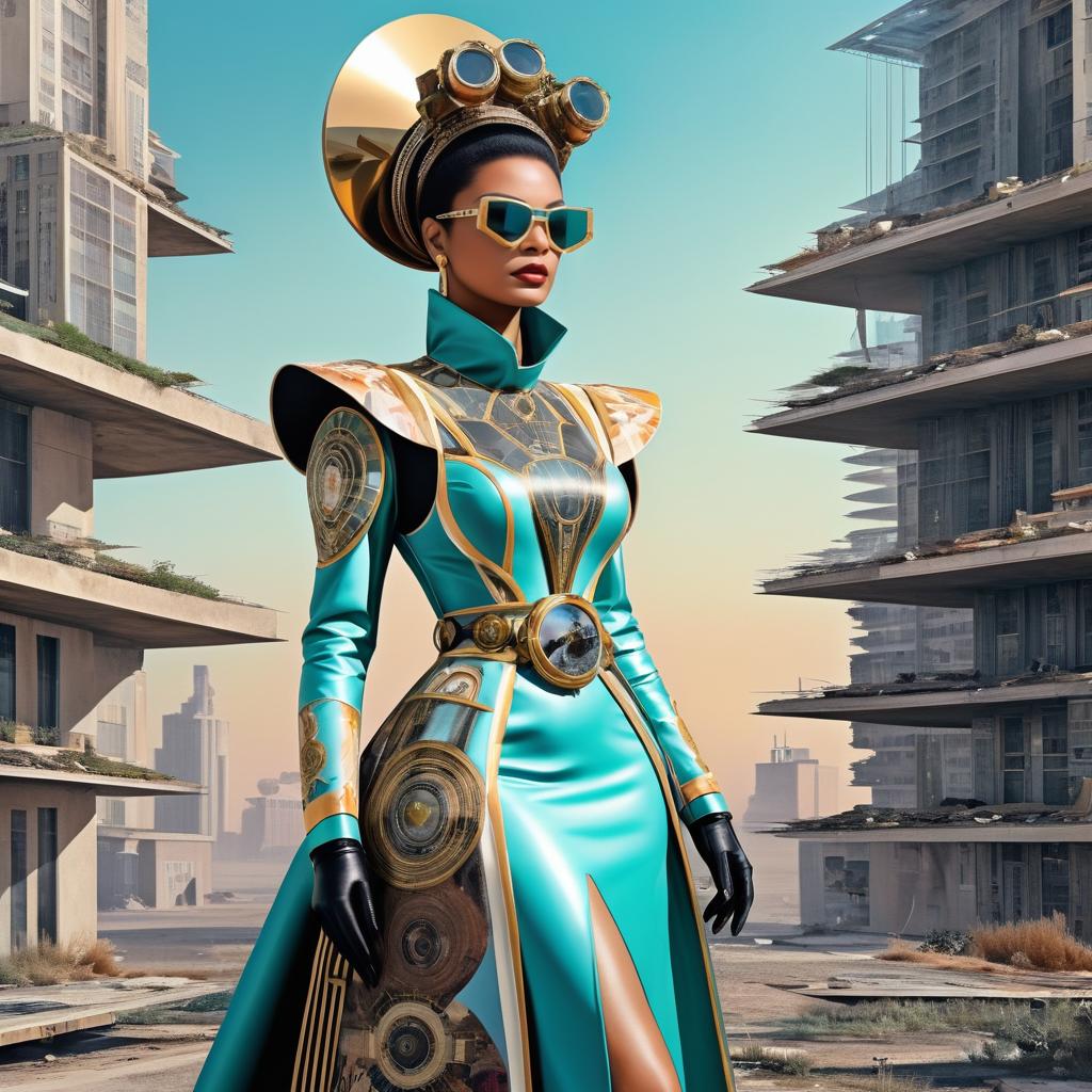 Futuristic Empress: A Vintage Masterpiece