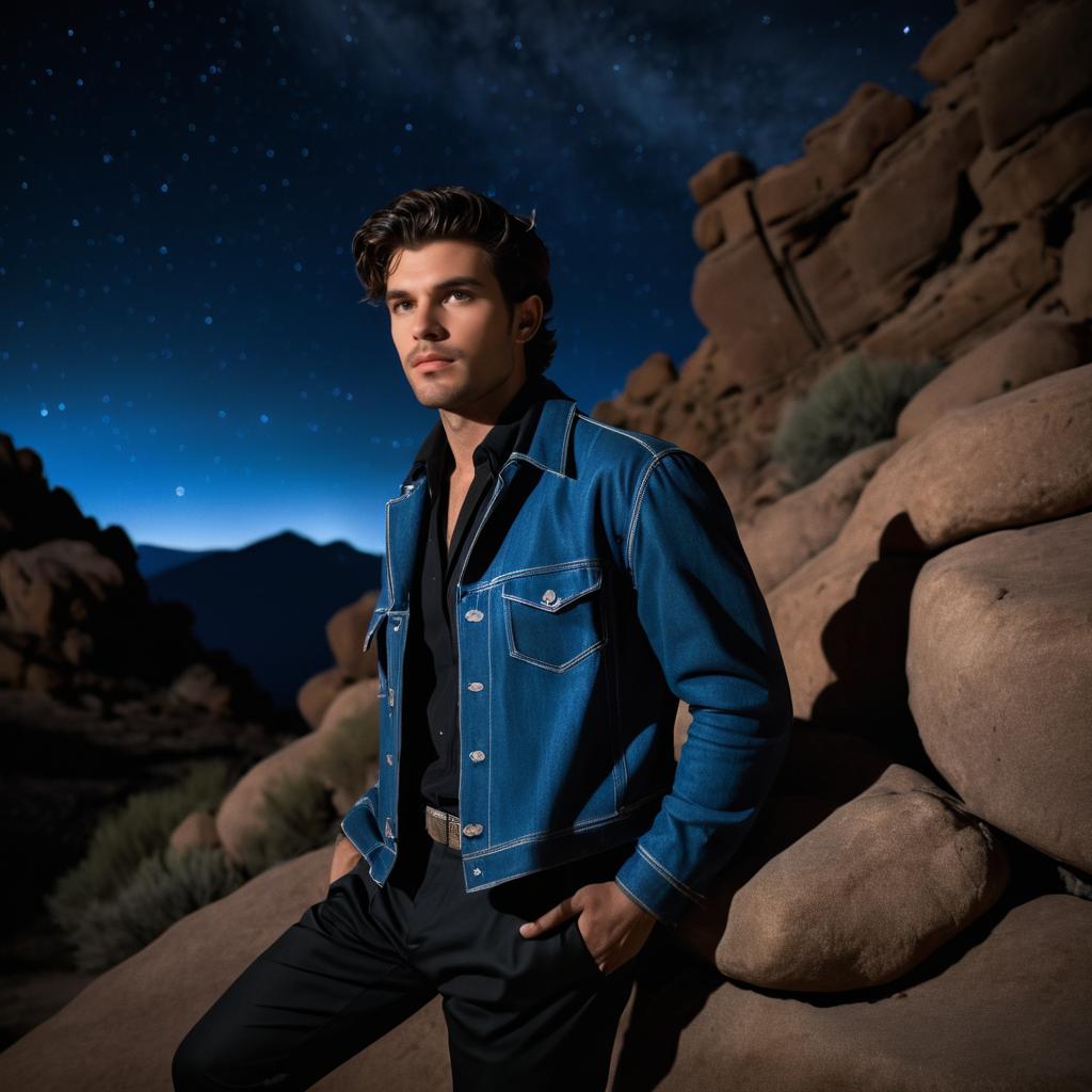 Mountain Portrait of a Rugged Young Man