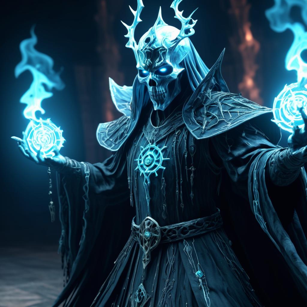 Cinematic Lich with Necrotic Energy