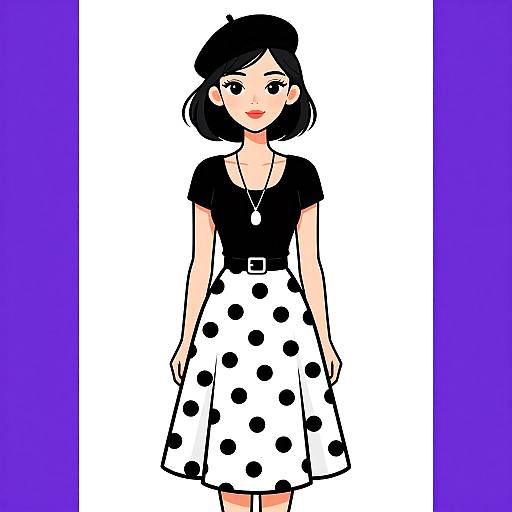 Vintage-Inspired Chic Woman Portrait