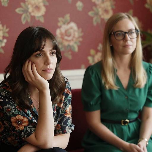Indoor Portrait of Two Stylish Women