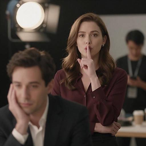 Silent Signal on Busy Film Set