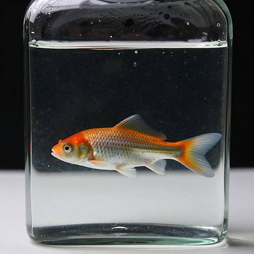 Tranquil Fish in Glass Bottle
