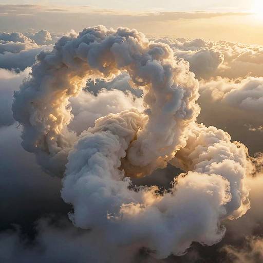 Moebius Clouds in Golden Sunset