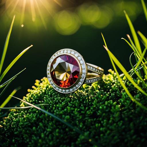 Vivid Jewel Ring in Lush Greenery