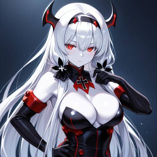 Illustration of Air defense princess, kantai collection in the style of No+bi=