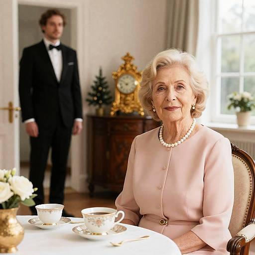 Serene Tea Time with Elegant Decor