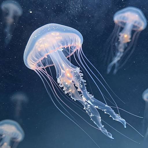 Ethereal Giant Translucent Jellyfish
