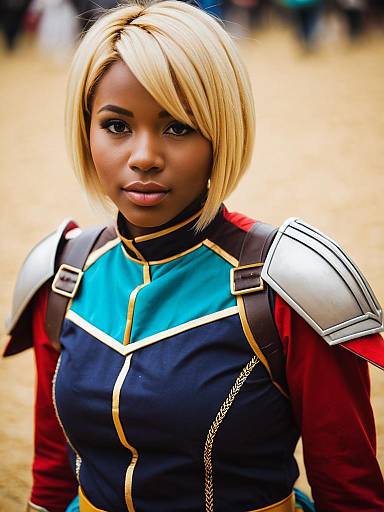 Lifestyle costume photo of Angol mois. Cosplay clothes