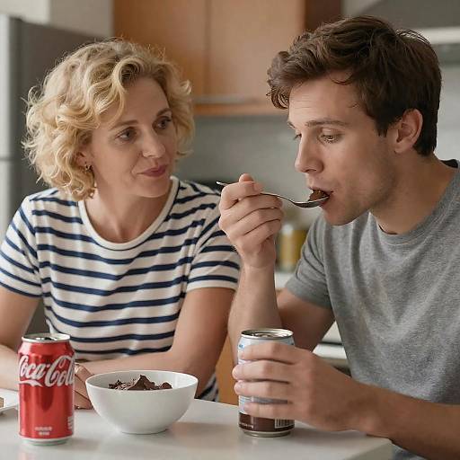 Casual Kitchen Interaction Between Generations