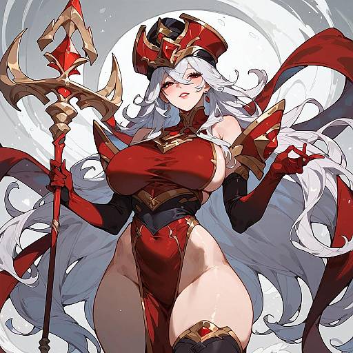 Smug Character with Whitemane and Staff