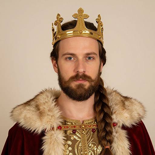 Realistic King in Christmas Costume