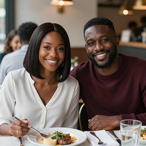 Joyful Dining: A Candid Restaurant Moment