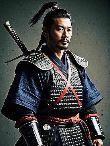 Man in Samurai Armor Portrait