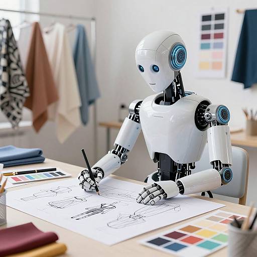 AI Fashion Designer Sketching Apparel