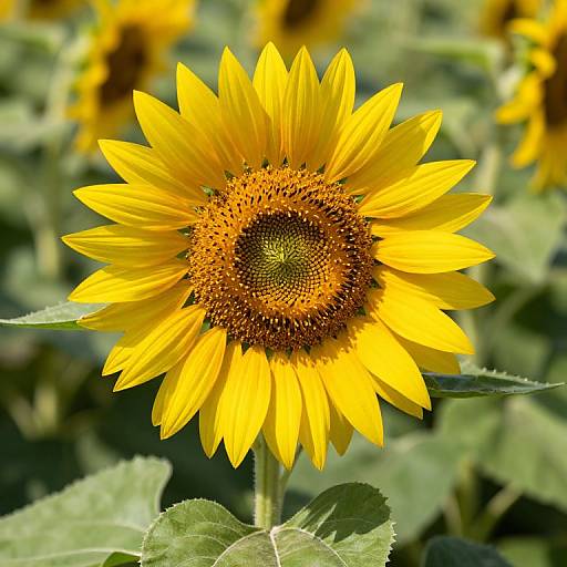 Vibrant Sunflower in Bright Sunlight