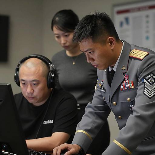 Intense Teamwork in Dim Light