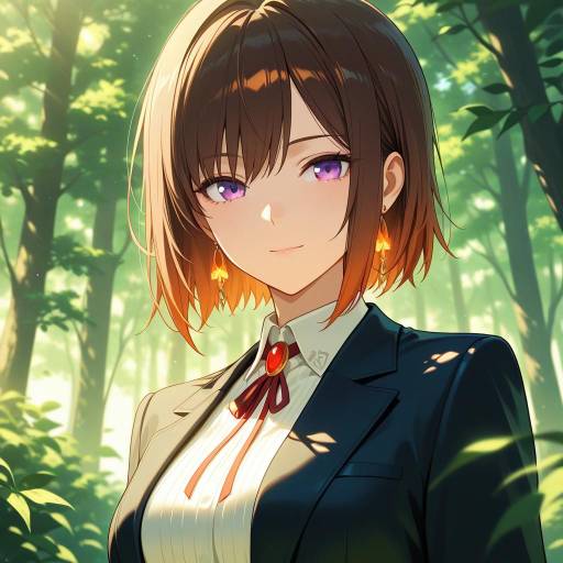 Elegant Anime Girl in Serene Twilight Elegant Anime Girl in Serene Twilight