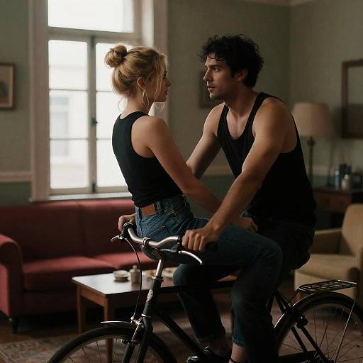 Intense Bicycle Ride in Vintage Room