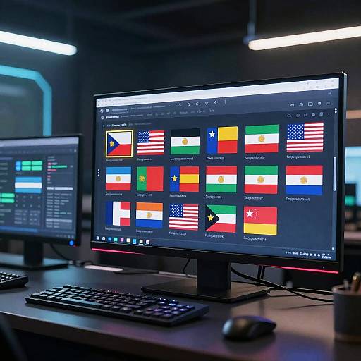 Futuristic Flag Maker Interface