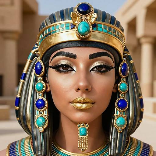 Egyptian Princess Makeup Close-Up
