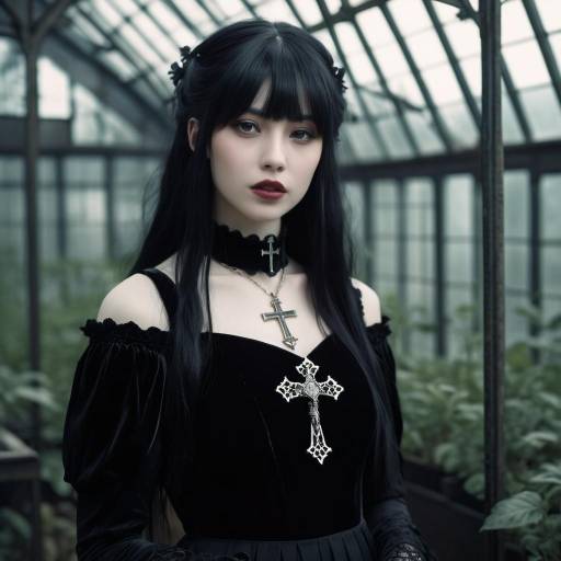 Gothic Elegance in Enchanted Greenhouse
