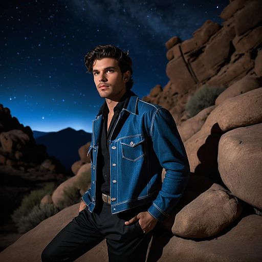 Mountain Portrait of a Rugged Young Man Mountain Portrait of a Rugged Young Man