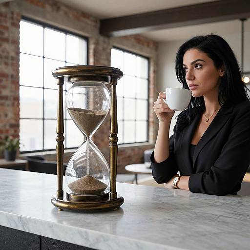 Chic Loft with Vintage Hourglass Decor