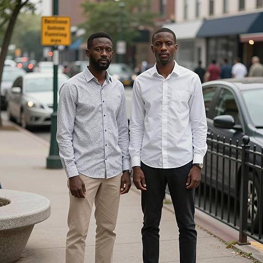 Urban Scene with Two Black Men