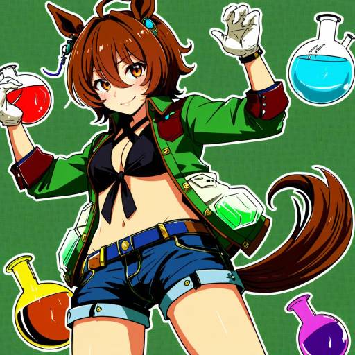 Illustration of Agnes tachyon (lunatic lab) (umamusume), umamusume in the style of Kamishima kanon