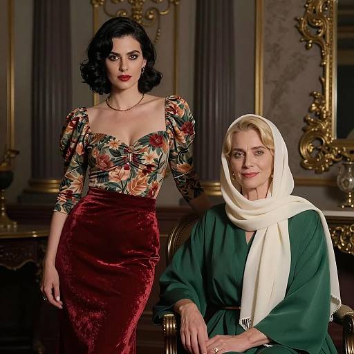 Elegant Encounter in a Dim Room