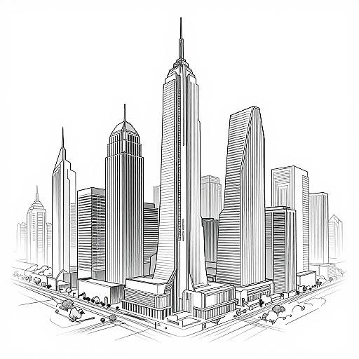 Futuristic Minimalist AI Line Art