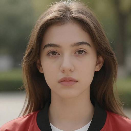 Close-Up Portrait of a Woman Outdoors
